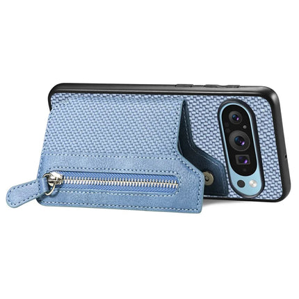 For Google Pixel 9 Pro XL Case Leather+PC+TPU Zipper Wallet Phone Shell Back Cover