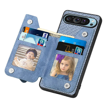 For Google Pixel 9 Pro XL Case Leather+PC+TPU Zipper Wallet Phone Shell Back Cover