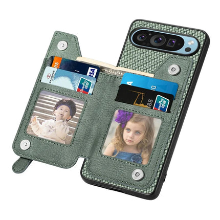 For Google Pixel 9 Pro XL Case Leather+PC+TPU Zipper Wallet Phone Shell Back Cover