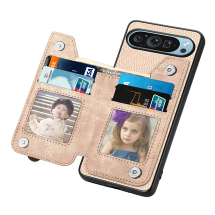For Google Pixel 9 Pro XL Case Leather+PC+TPU Zipper Wallet Phone Shell Back Cover