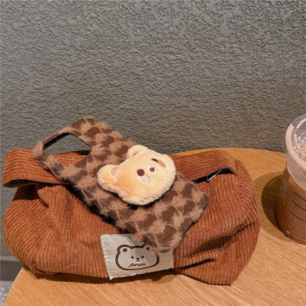 For iPhone 16 Pro Max Case Cute Furry Warm Plush Hard PC Winter Phone Cover