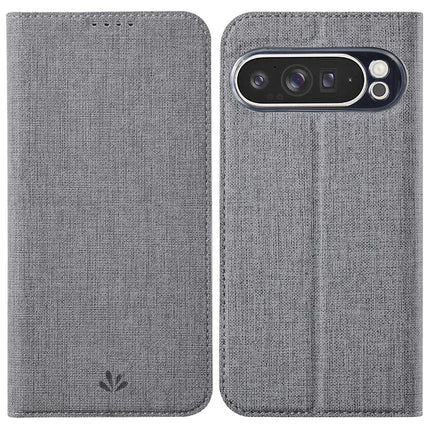 VILI DMX Series For Google Pixel 9 Pro XL Case Card Slot PU Leather Stand Phone Cover - Grey