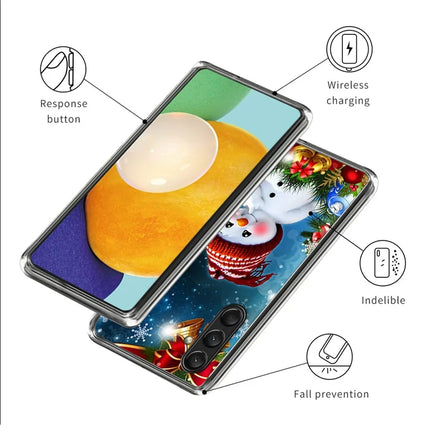 For Samsung Galaxy A16 5G / A16 4G Case Christmas Pattern Printing Soft TPU Phone Cover