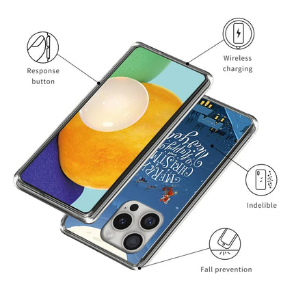 For iPhone 16 Pro Max Case Christmas Pattern Printing Soft TPU Phone Cover
