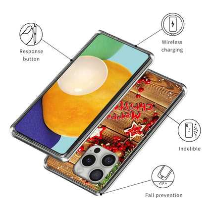 For iPhone 16 Pro Max Case Christmas Pattern Printing Soft TPU Phone Cover