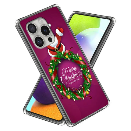For iPhone 16 Pro Max Case Christmas Pattern Printing Soft TPU Phone Cover - Style D