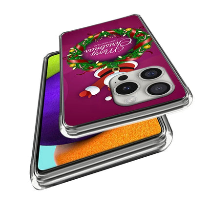 For iPhone 16 Pro Max Case Christmas Pattern Printing Soft TPU Phone Cover