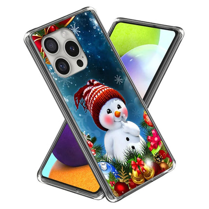 For iPhone 16 Pro Max Case Christmas Pattern Printing Soft TPU Phone Cover - Style E