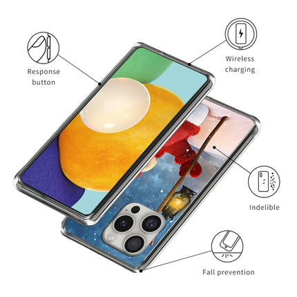 For iPhone 16 Pro Max Case Christmas Pattern Printing Soft TPU Phone Cover
