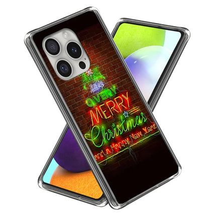 For iPhone 16 Pro Max Case Christmas Pattern Printing Soft TPU Phone Cover - Style I