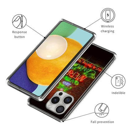 For iPhone 16 Pro Max Case Christmas Pattern Printing Soft TPU Phone Cover