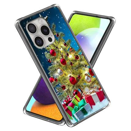 For iPhone 16 Pro Max Case Christmas Pattern Printing Soft TPU Phone Cover - Style J