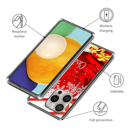 For iPhone 16 Pro Max Case Christmas Pattern Printing Soft TPU Phone Cover