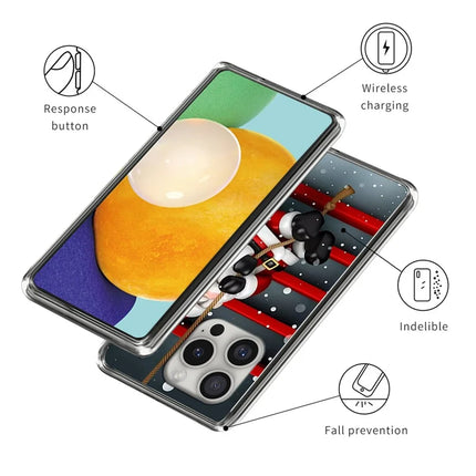 For iPhone 16 Pro Max Case Christmas Pattern Printing Soft TPU Phone Cover