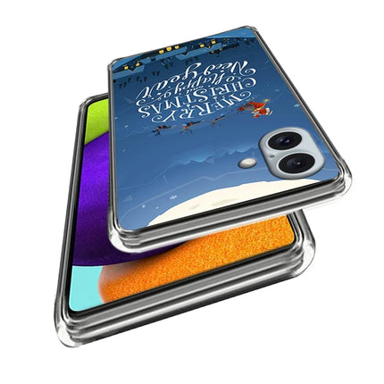 For iPhone 16 Plus Case Christmas Pattern Printing Soft TPU Phone Cover