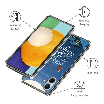 For iPhone 16 Plus Case Christmas Pattern Printing Soft TPU Phone Cover