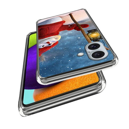 For iPhone 16 Plus Case Christmas Pattern Printing Soft TPU Phone Cover
