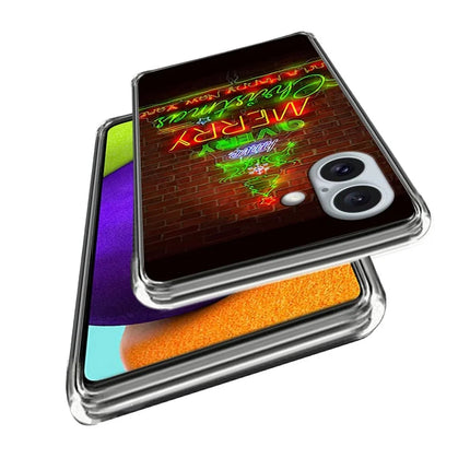 For iPhone 16 Plus Case Christmas Pattern Printing Soft TPU Phone Cover