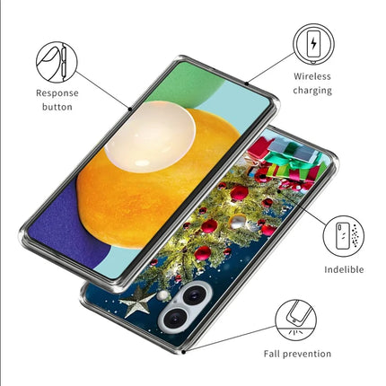 For iPhone 16 Plus Case Christmas Pattern Printing Soft TPU Phone Cover