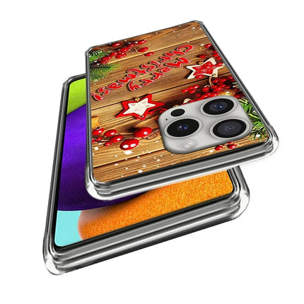 For iPhone 16 Pro Case Christmas Pattern Printing Soft TPU Phone Cover
