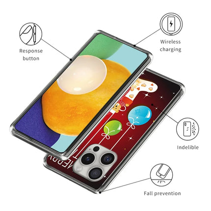 For iPhone 16 Pro Case Christmas Pattern Printing Soft TPU Phone Cover