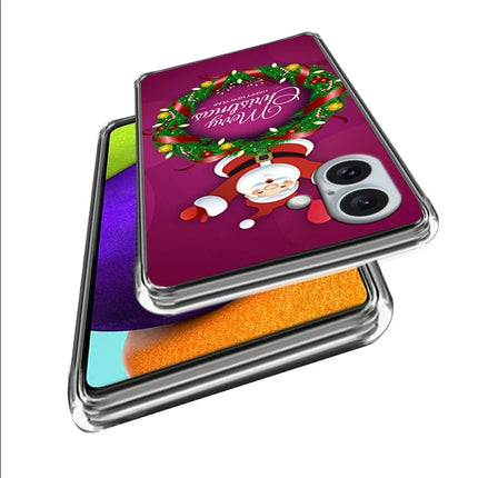 For iPhone 16 Case Christmas Pattern Printing Soft TPU Phone Cover