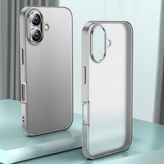 For iPhone 16 Plus Case PC+TPU Phone Cover Airbag Protection - Transparent