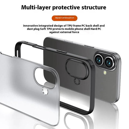 For iPhone 16 Plus Case PC+TPU Phone Cover Airbag Protection