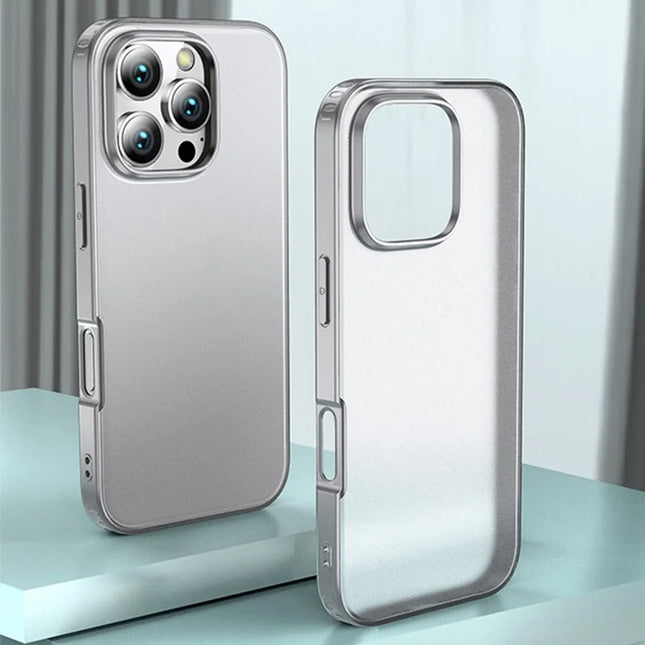 For iPhone 16 Pro Max Case PC+TPU Phone Cover Airbag Protection - Transparent