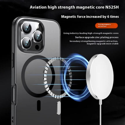 For iPhone 16 Pro Max Case Compatible with MagSafe Shockproof PC + TPU Phone Cover