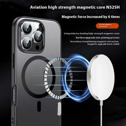For iPhone 16 Pro Max Case Compatible with MagSafe Shockproof PC + TPU Phone Cover