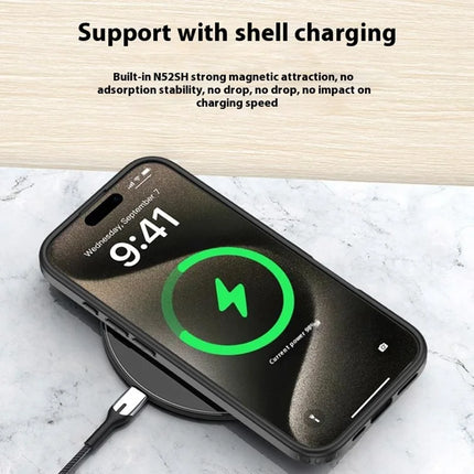 For iPhone 16 Pro Max Case Compatible with MagSafe Shockproof PC + TPU Phone Cover