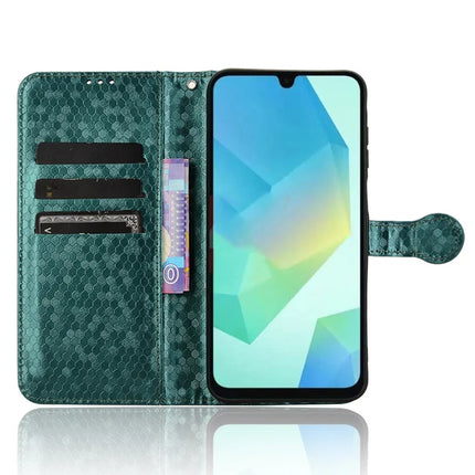 For Samsung Galaxy A16 5G / A16 4G Wallet Case Dot Pattern Imprint PU Leather Phone Cover