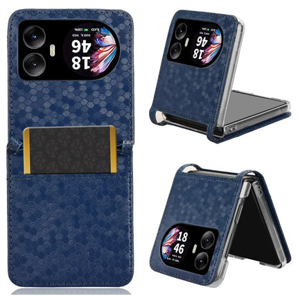 For Blackview Hero 10 4G Wallet Case Dot Pattern Imprint PU Leather Phone Cover - Dark Blue