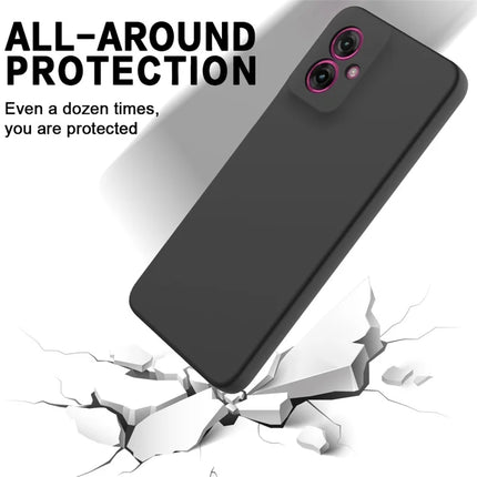 For Motorola Moto G55 5G Case Liquid Silicone Anti-Scratch Phone Cover with Hand Strap