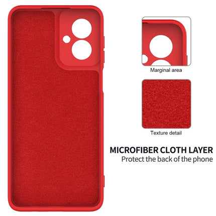 For Motorola Moto G55 5G Case Liquid Silicone Anti-Scratch Phone Cover with Hand Strap