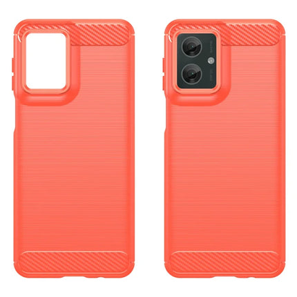 For Motorola Moto G55 5G Case Carbon Fiber Texture TPU Brushed Phone Cover