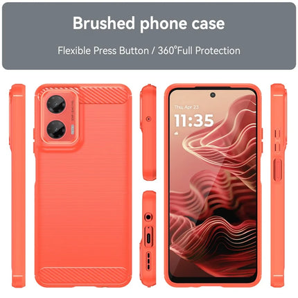 For Motorola Moto G35 5G Case Carbon Fiber Texture TPU Brushed Phone Cover