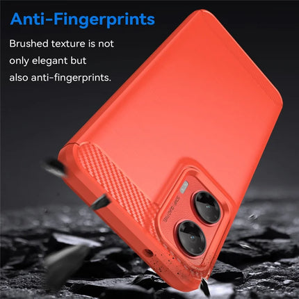 For Motorola Moto G35 5G Case Carbon Fiber Texture TPU Brushed Phone Cover