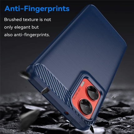 For Motorola Moto G35 5G Case Carbon Fiber Texture TPU Brushed Phone Cover