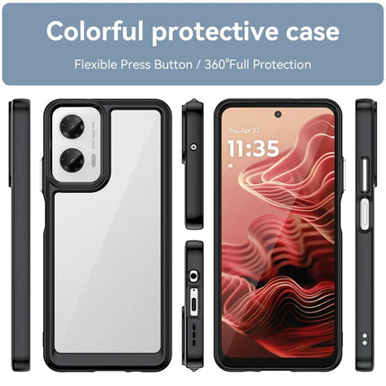 For Motorola Moto G35 5G Case TPU +Acrylic Protective Clear Phone Cover
