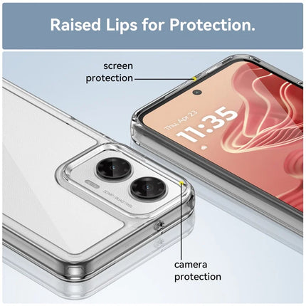 For Motorola Moto G35 5G Case TPU +Acrylic Protective Clear Phone Cover