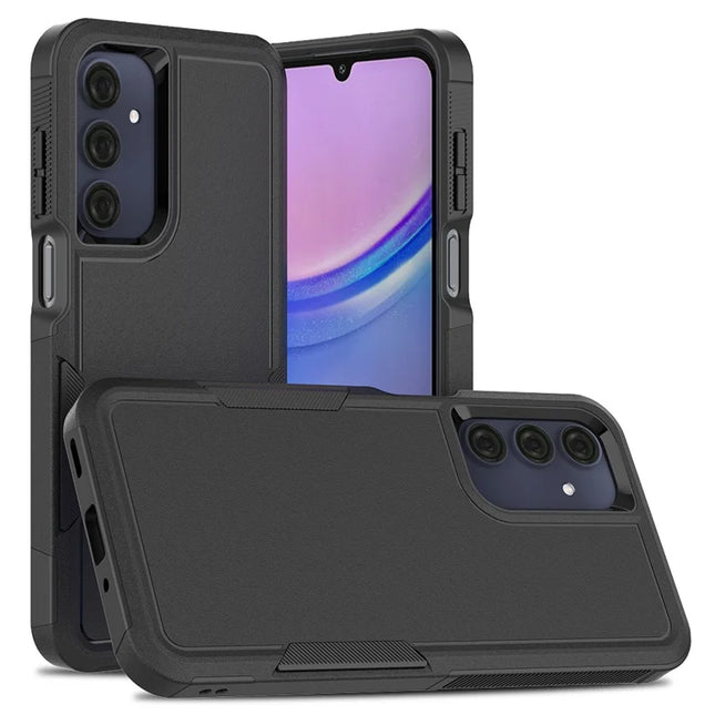 For Samsung Galaxy A16 5G / A16 4G Case 2-in-1 PC+TPU Shockproof Phone Cover - Black
