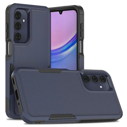 For Samsung Galaxy A16 5G / A16 4G Case 2-in-1 PC+TPU Shockproof Phone Cover - Dark Blue
