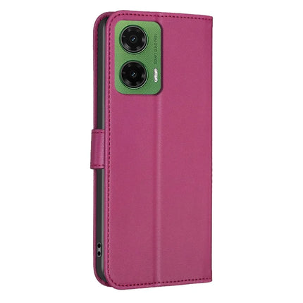 For Motorola Moto G35 5G Case Clover Pattern Wallet Stand View Leather Phone Cover