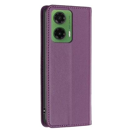 BINFEN COLOR BF18 For Motorola Moto G35 5G Leather Case Card Slots Phone Cover