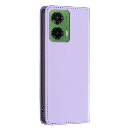 BINFEN COLOR BF18 For Motorola Moto G35 5G Leather Case Card Slots Phone Cover