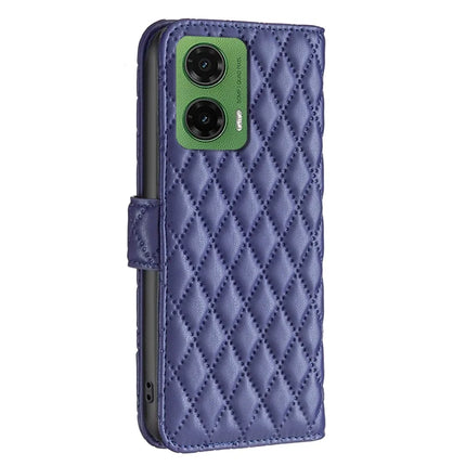 BINFEN COLOR BF Style-14 For Motorola Moto G35 5G Case Rhombus Phone Leather Cover Stand