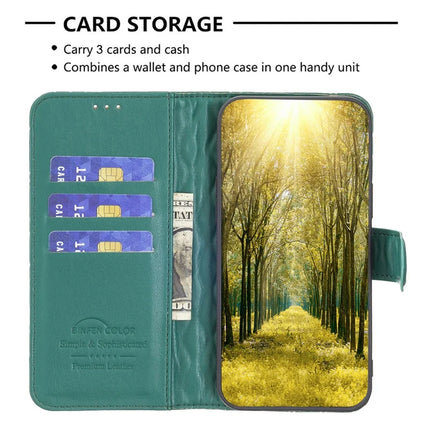 BINFEN COLOR BF Style-14 For Motorola Moto G35 5G Case Rhombus Phone Leather Cover Stand