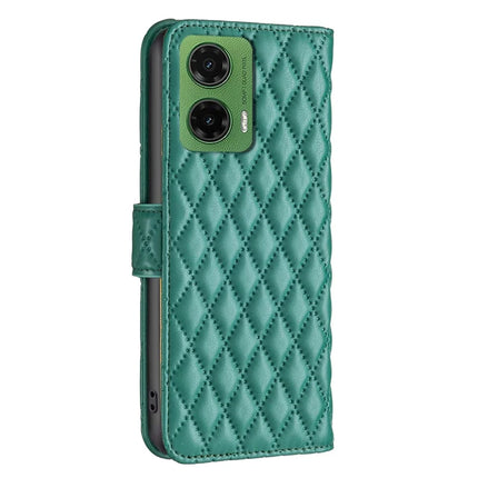 BINFEN COLOR BF Style-14 For Motorola Moto G35 5G Case Rhombus Phone Leather Cover Stand